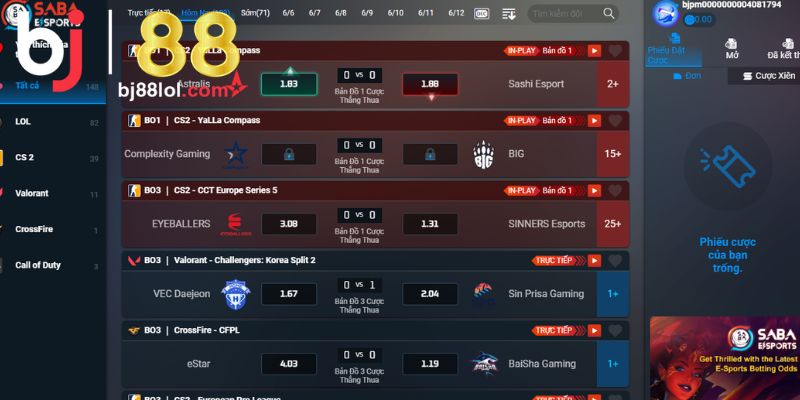 Hoàn trả thể thao 6.88% khiến người chơi gia tăng cơ hội đặt cược
