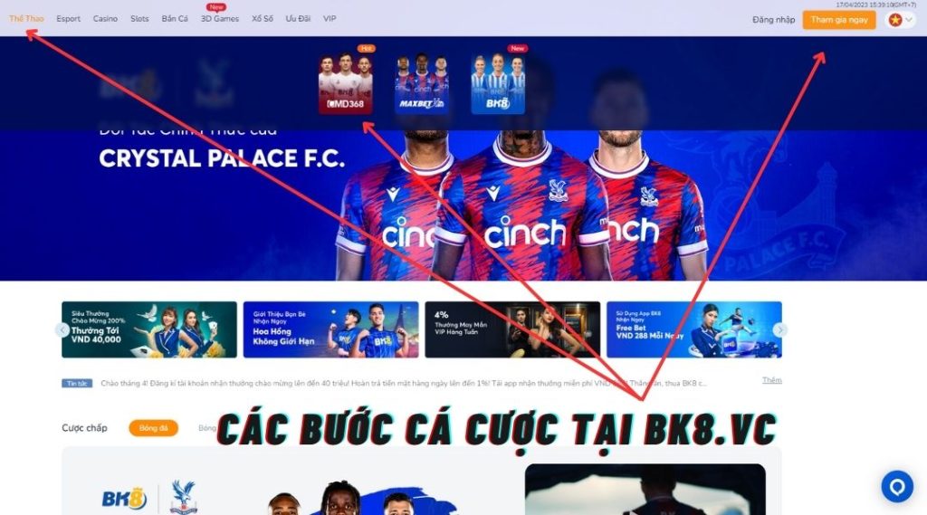 Cá Cược Bóng Đá BK8 – Sân Chơi Cá Độ Đẳng Cấp Hàng Đầu Việt Nam 8 - BK8 VC Hướng dẫn chơi cá cược bóng đá BK8