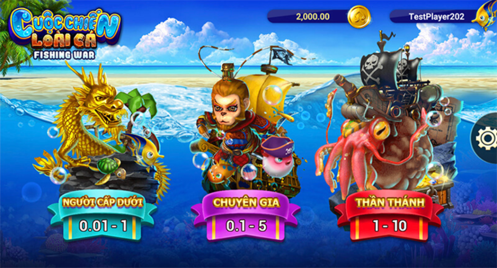 Kiếm Tiền Không Khó Với Bắn Cá Online Đổi Thưởng BK8 11 - BK8 VC "Fishing God" là một trong những trò chơi bắn cá được nhiều người tham gia nhất