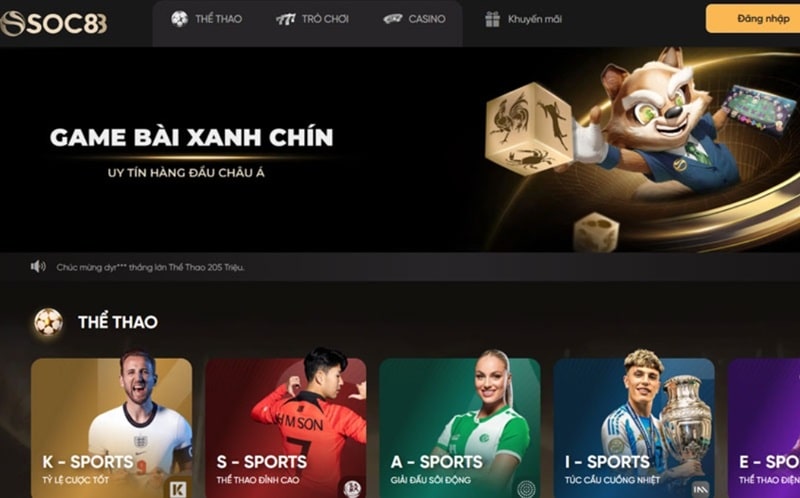 SOC88 là tập đoàn giải trí trực tuyến uy tín hàng đầu