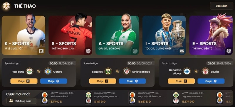 Sports là sản phẩm góp phần làm nên thành công của thương hiệu SOC88