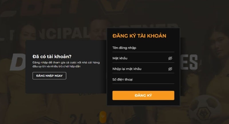 Đăng ký tài khoản De Bet rất dễ dàng