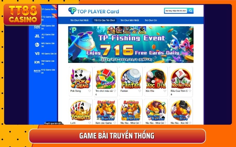 Game bài truyền thống là sự lựa chọn hoàn hảo của các cao thủ